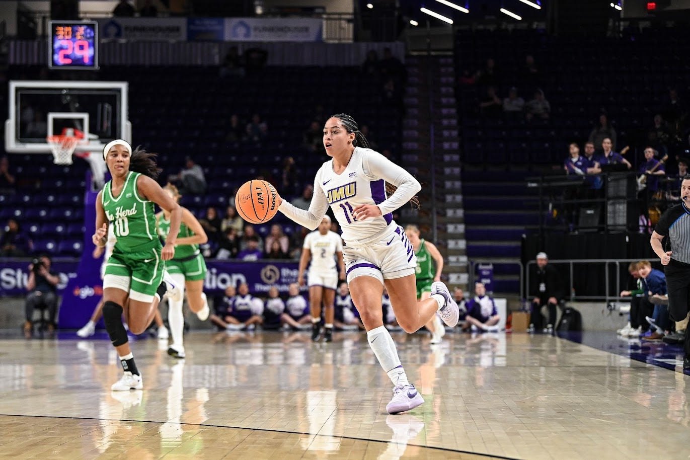 Basketball player running