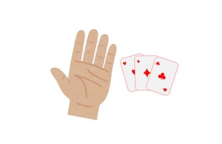 hand and deck of cards