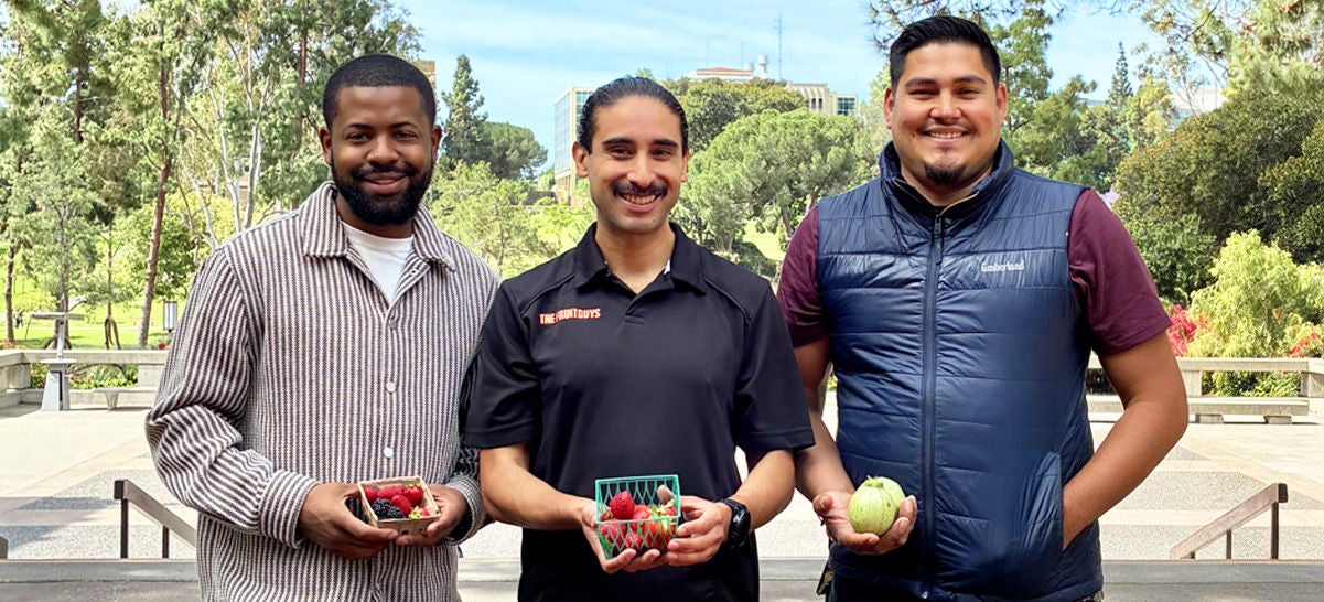 A photo of three local vendors.